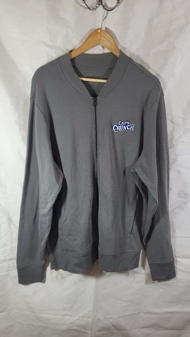 Cap'n Crunch Sport-Tek Embroidered Full-Zip Fleece Sweatshirt Jacket Size 2XL